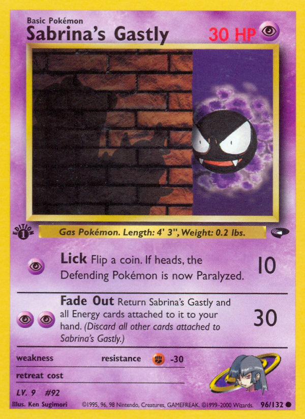 Sabrina's Gastly (96/132) [Gym Challenge 1st Edition] | Devastation Store