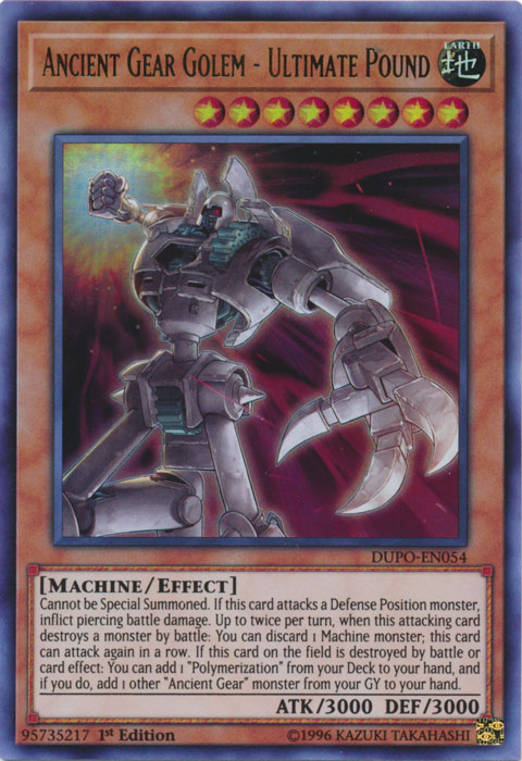 Ancient Gear Golem - Ultimate Pound [DUPO-EN054] Ultra Rare | Devastation Store