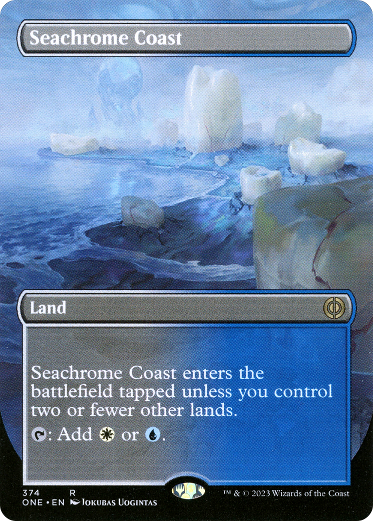 Seachrome Coast (Borderless Alternate Art) [Phyrexia: All Will Be One] | Devastation Store