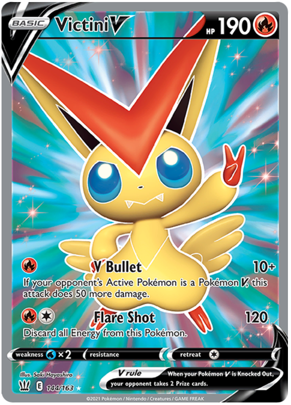 Victini V (144/163) [Sword & Shield: Battle Styles] | Devastation Store