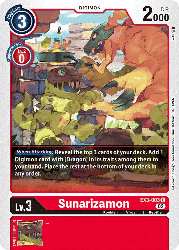 Sunarizamon [EX3-003] [Draconic Roar] | Devastation Store