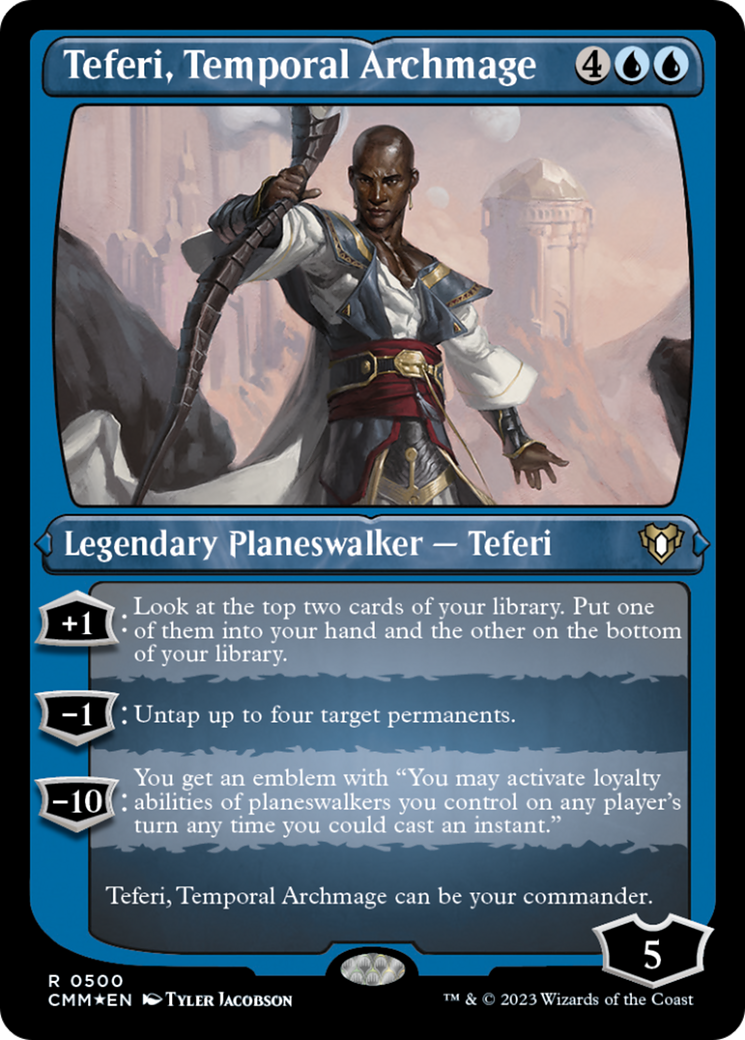 Teferi, Temporal Archmage (Foil Etched) [Commander Masters] | Devastation Store