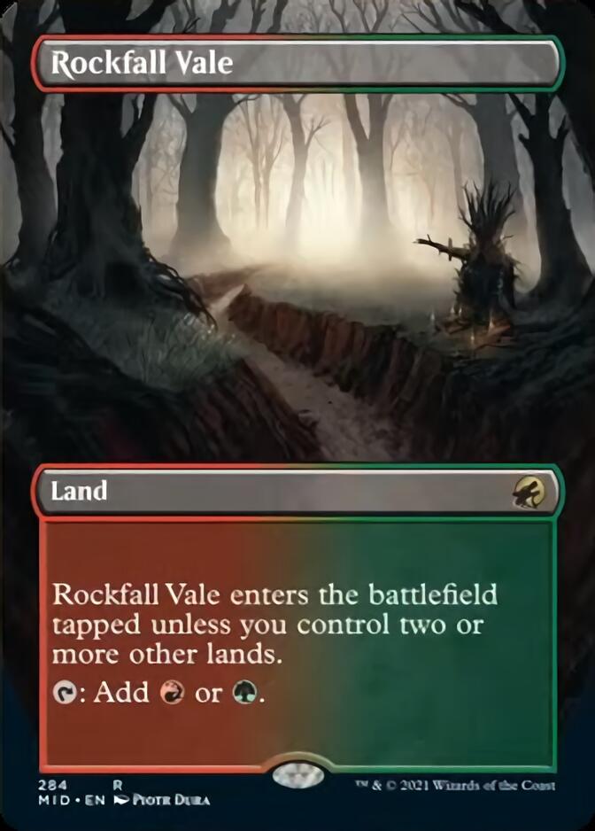 Rockfall Vale (Borderless) [Innistrad: Midnight Hunt] | Devastation Store