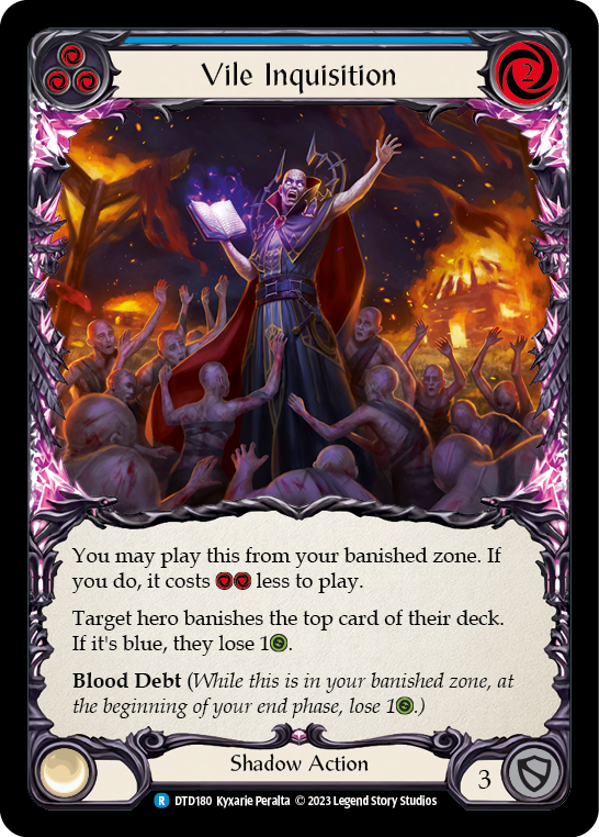 Vile Inquisition (Blue) [DTD180] (Dusk Till Dawn)  Rainbow Foil | Devastation Store