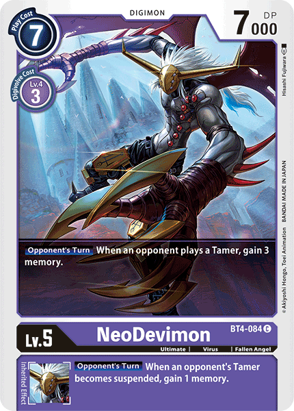 NeoDevimon [BT4-084] [Great Legend] | Devastation Store