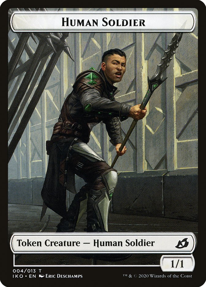 Human Soldier (004/013) [Ikoria: Lair of Behemoths Tokens] | Devastation Store