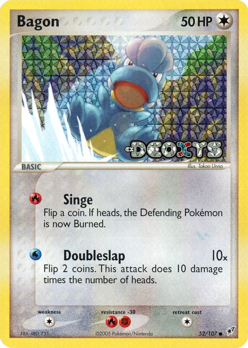 Bagon (52/107) (Stamped) [EX: Deoxys] | Devastation Store