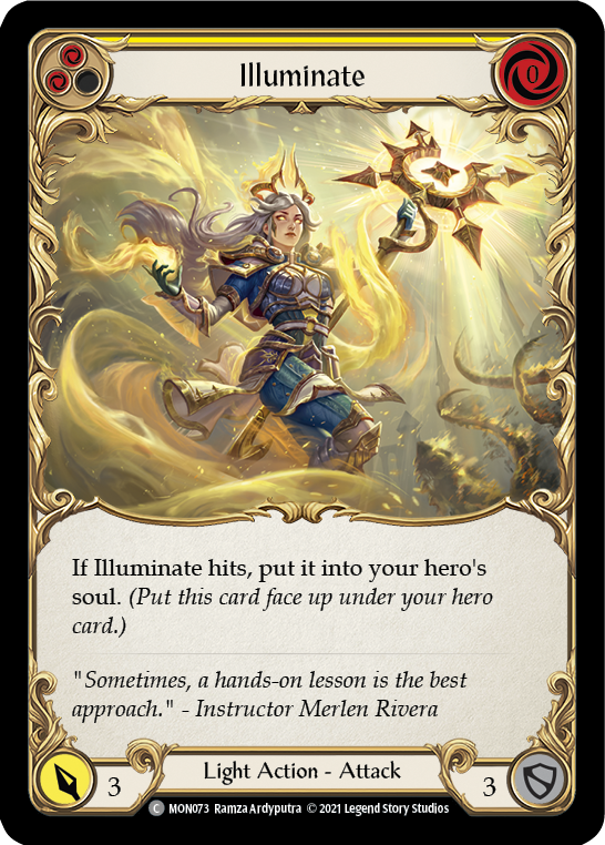 Illuminate (Yellow) (Rainbow Foil) [MON073-RF] 1st Edition Rainbow Foil - Devastation Store | Devastation Store