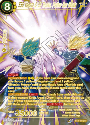 SSB Vegeta & SS Trunks, Father-Son Bonds (SPR) [BT16-080] | Devastation Store