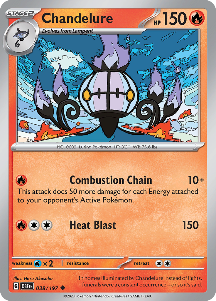 Chandelure (038/197) [Scarlet & Violet: Obsidian Flames] | Devastation Store