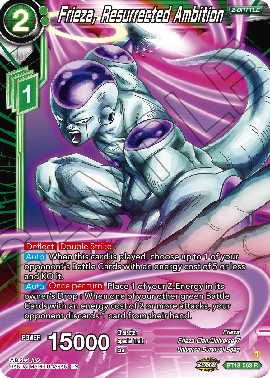 Frieza, Resurrected Ambition (BT18-063) [Dawn of the Z-Legends] | Devastation Store