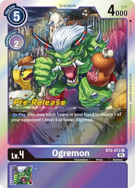 Ogremon [BT6-072] [Double Diamond Pre-Release Cards] | Devastation Store