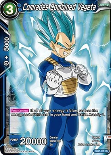 Comrades Combined Vegeta (EX01-02) [Mighty Heroes] | Devastation Store