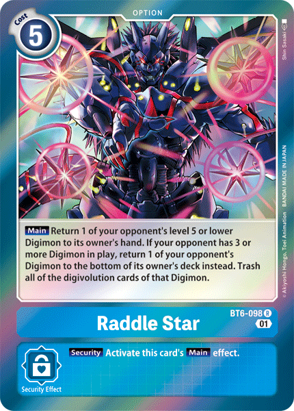 Raddle Star [BT6-098] [Double Diamond] | Devastation Store