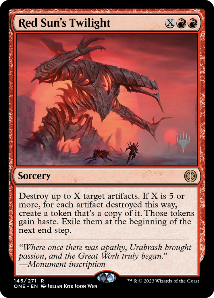 Red Sun's Twilight (Promo Pack) [Phyrexia: All Will Be One Promos] | Devastation Store