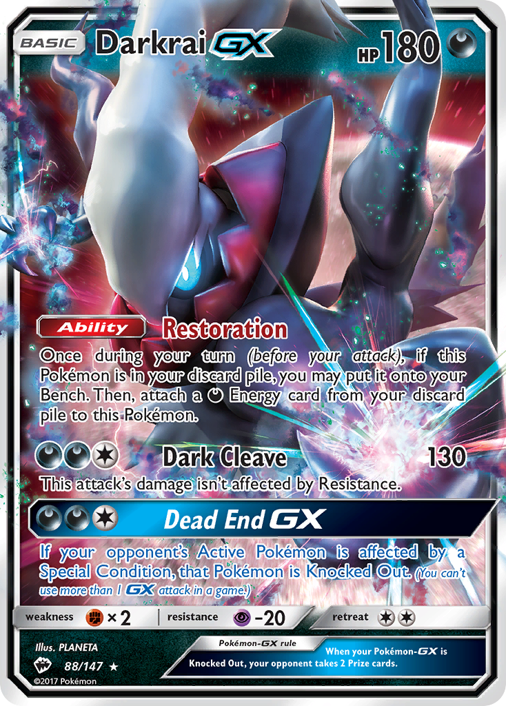 Darkrai GX (88/147) [Sun & Moon: Burning Shadows] | Devastation Store