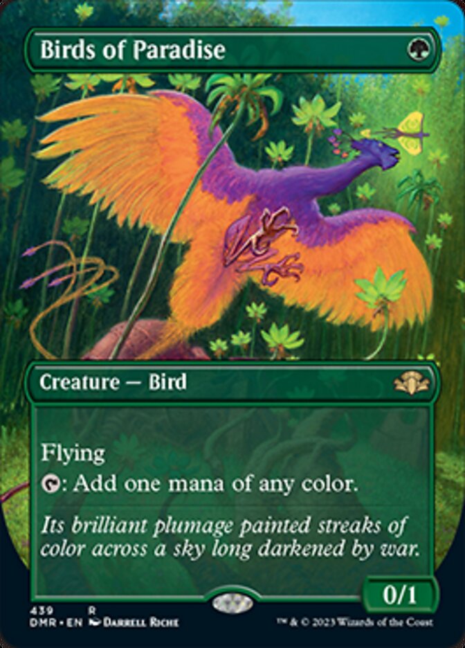 Birds of Paradise (Borderless Alternate Art) [Dominaria Remastered] | Devastation Store
