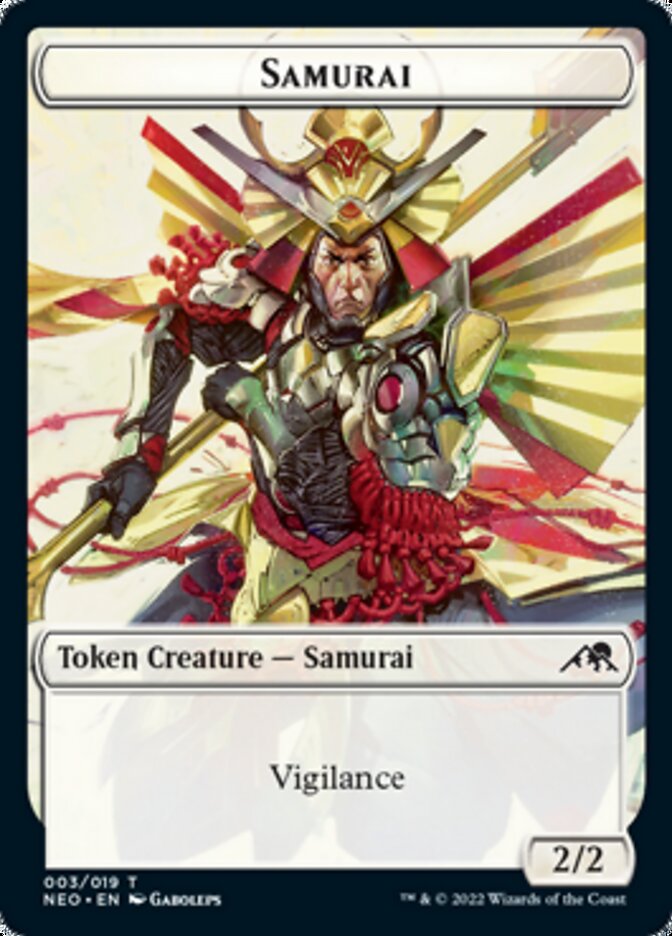 Samurai // Treasure Double-sided Token [Kamigawa: Neon Dynasty Tokens] | Devastation Store