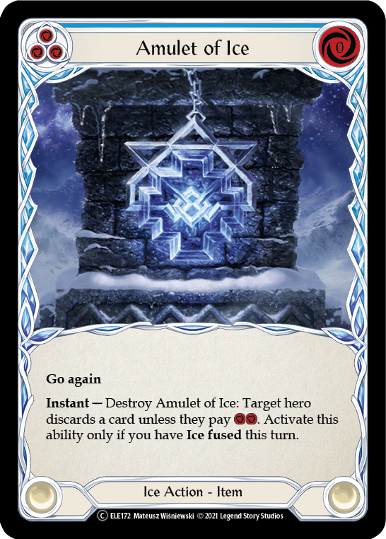 Amulet of Ice [U-ELE172] Unlimited Rainbow Foil | Devastation Store