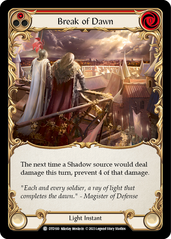 Break of Dawn (Red) [DTD100] (Dusk Till Dawn)  Rainbow Foil | Devastation Store