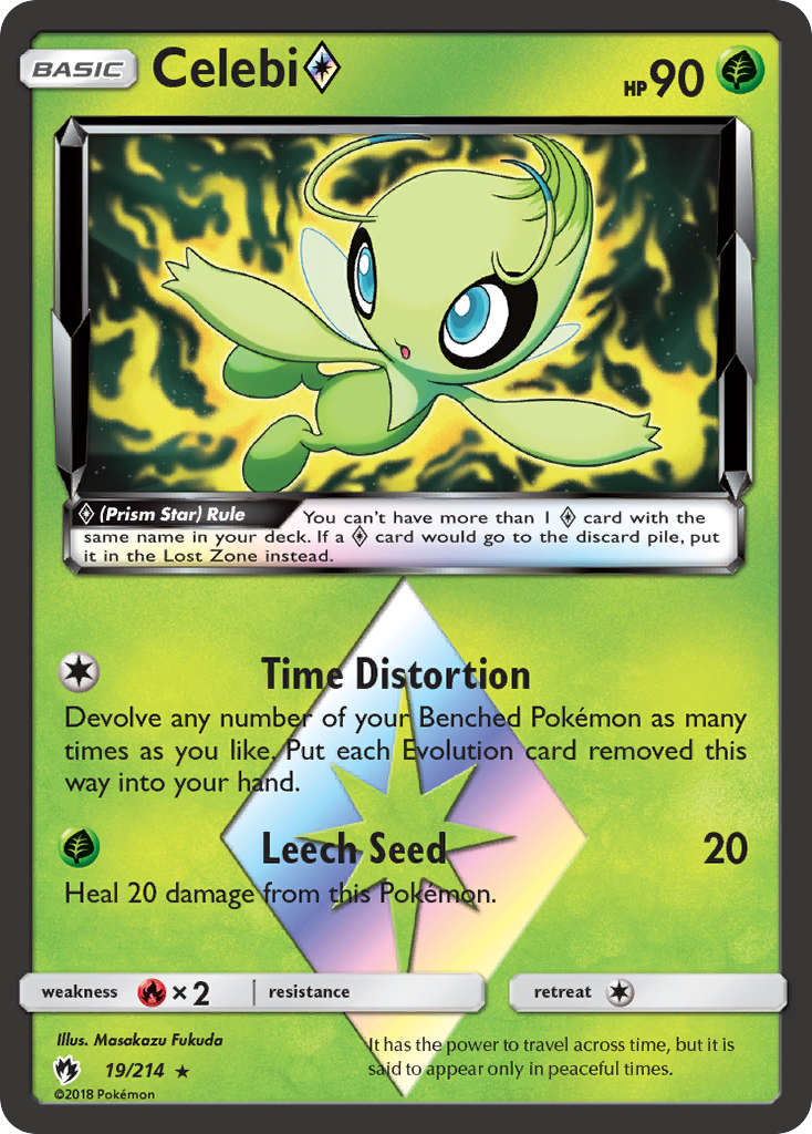 Celebi (19/214) (Prism Star) [Sun & Moon: Lost Thunder] | Devastation Store