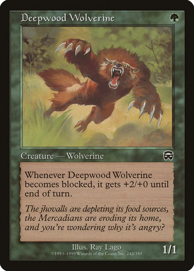 Deepwood Wolverine [Mercadian Masques] | Devastation Store