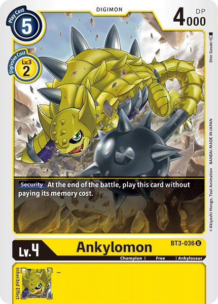 Ankylomon [BT3-036] [Release Special Booster Ver.1.5] | Devastation Store