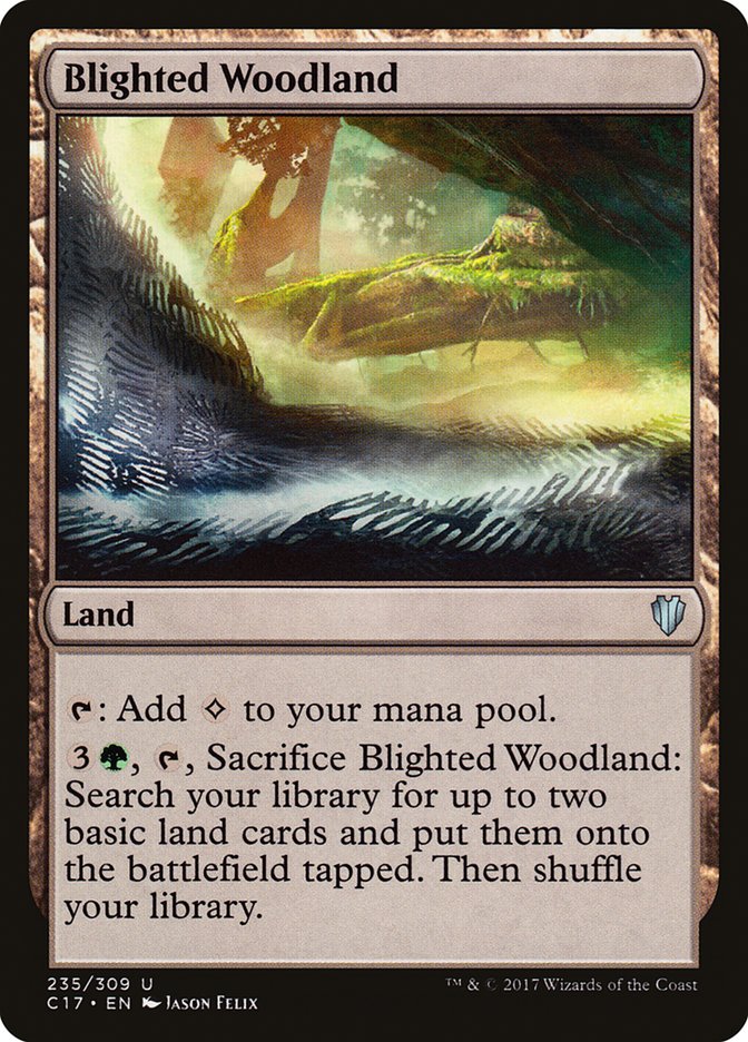 Blighted Woodland [Commander 2017] | Devastation Store