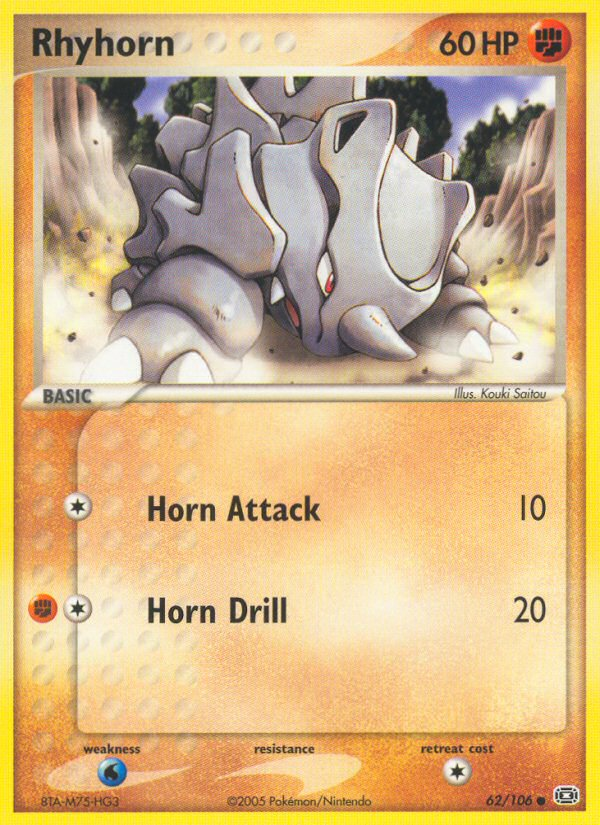 Rhyhorn (62/106) [EX: Emerald] | Devastation Store