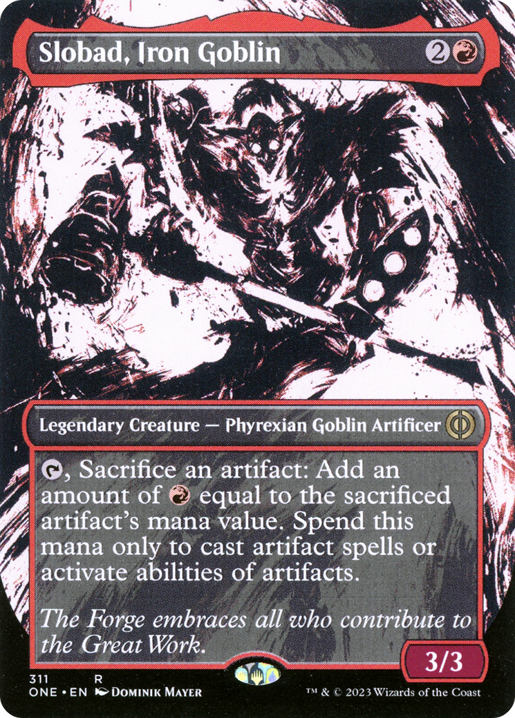 Slobad, Iron Goblin (Borderless Ichor) [Phyrexia: All Will Be One] | Devastation Store