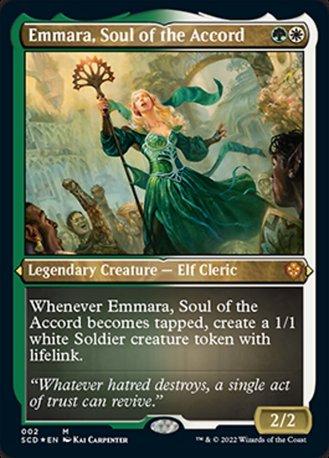 Emmara, Soul of the Accord (Foil Etched) [Starter Commander Decks] | Devastation Store