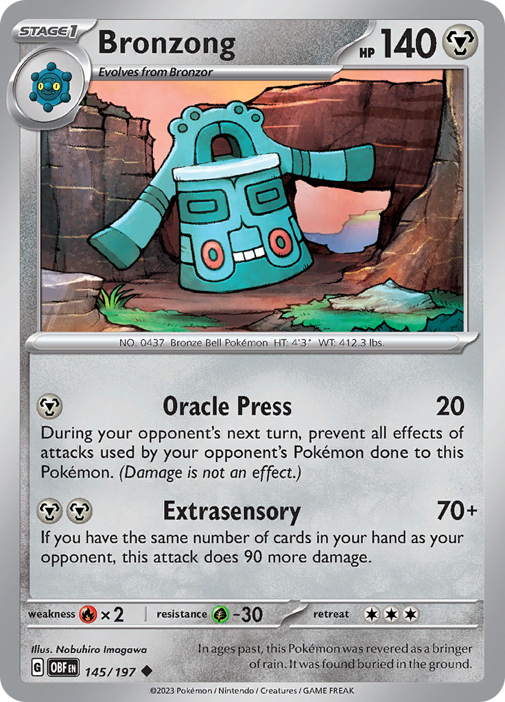 Bronzong (145/197) [Scarlet & Violet: Obsidian Flames] | Devastation Store