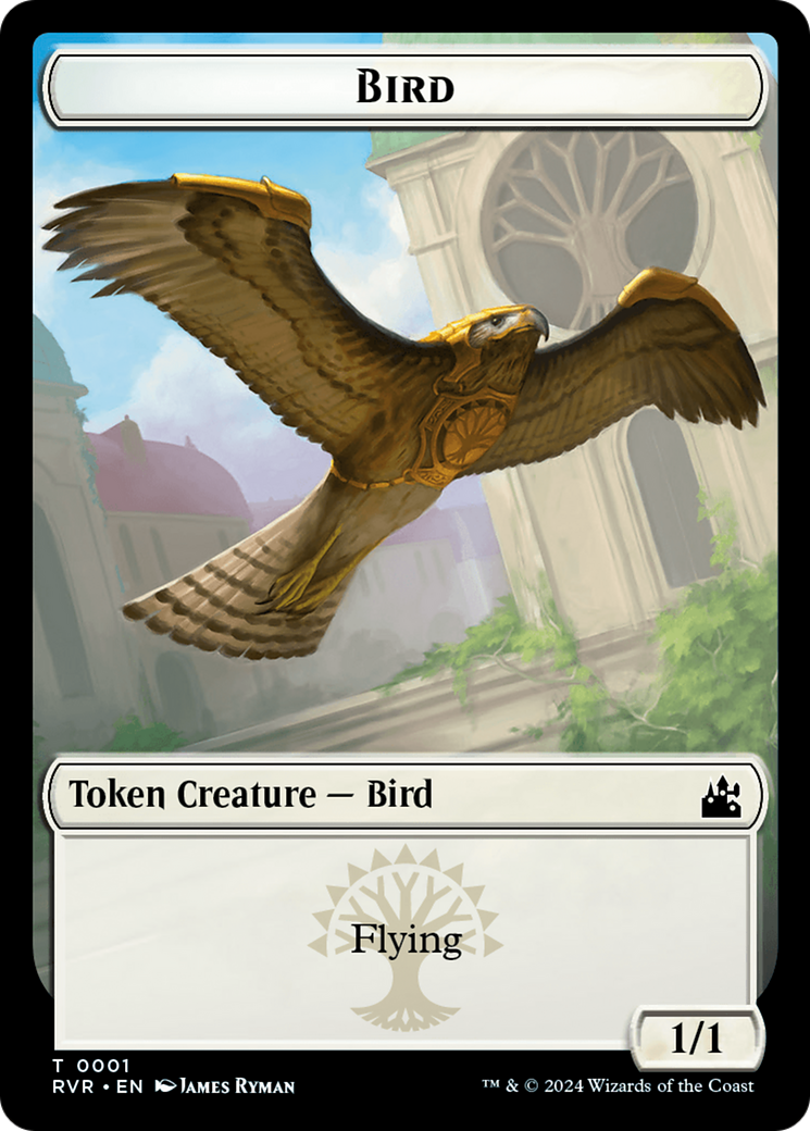 Bird // Rhino Double-Sided Token [Ravnica Remastered Tokens] | Devastation Store