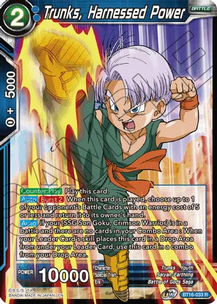 Trunks, Harnessed Power [BT16-033] | Devastation Store