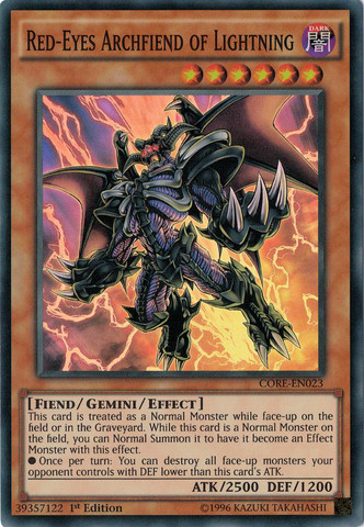 Red-Eyes Archfiend of Lightning [CORE-EN023] Super Rare | Devastation Store