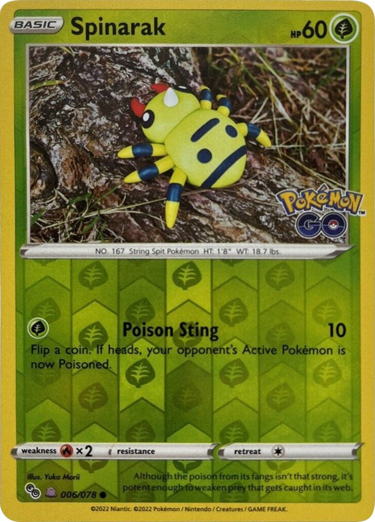 Spinarak (Peelable Ditto) (006/078) [Pokémon GO] | Devastation Store