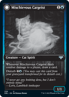 Mischievous Catgeist // Catlike Curiosity [Innistrad: Double Feature] | Devastation Store