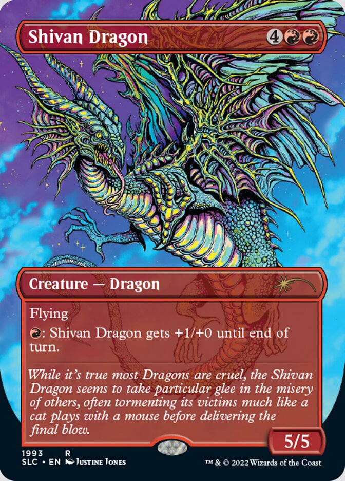 Shivan Dragon (Borderless) [Secret Lair 30th Anniversary Countdown Kit] | Devastation Store