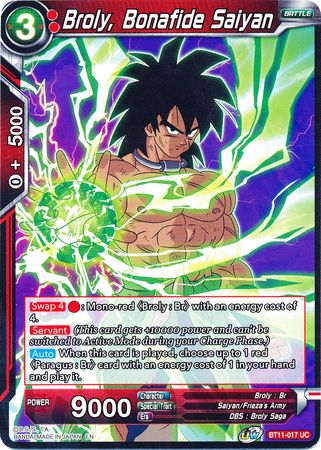 Broly, Bonafide Saiyan [BT11-017] | Devastation Store