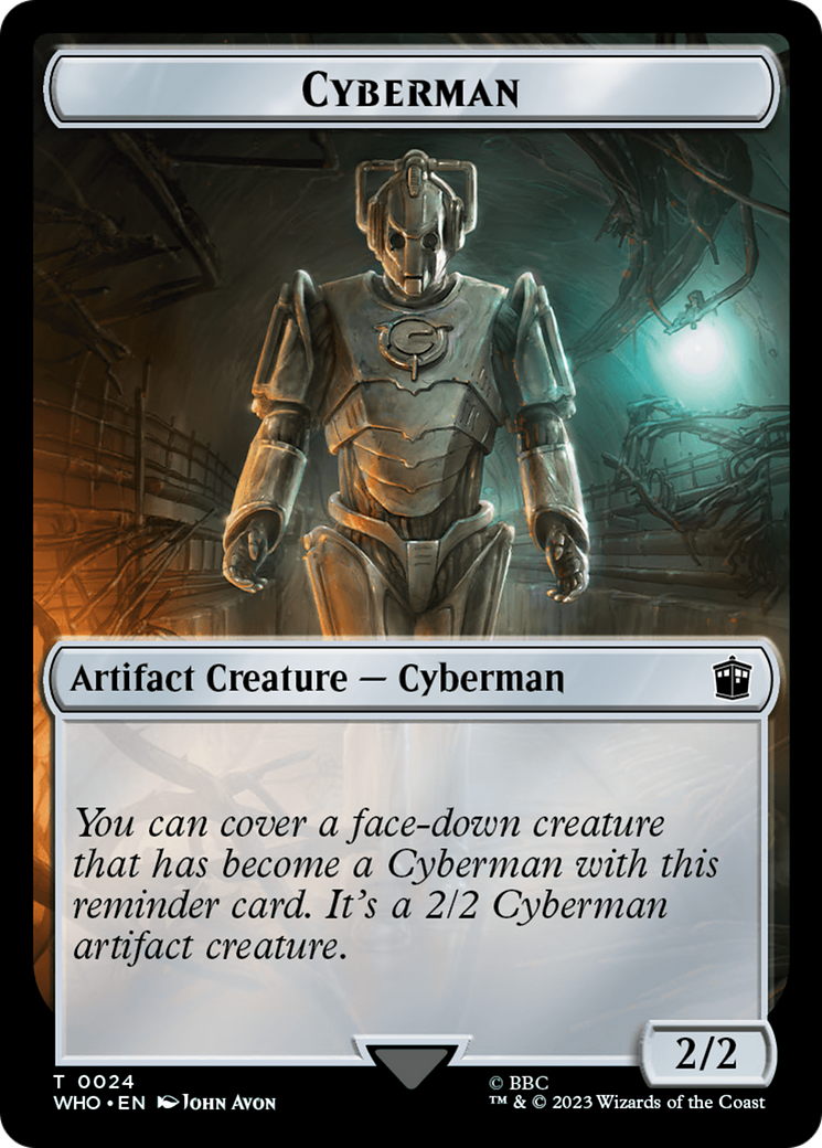 Alien // Cyberman Double-Sided Token [Doctor Who Tokens] | Devastation Store