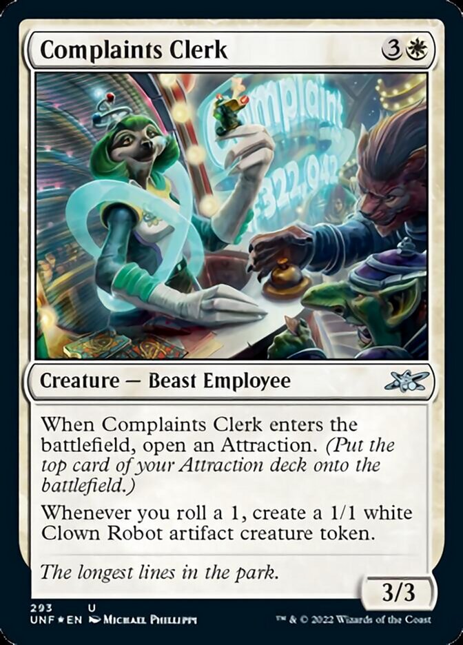 Complaints Clerk (Galaxy Foil) [Unfinity] | Devastation Store