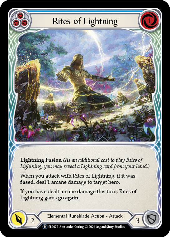 Rites of Lightning (Blue) [U-ELE072] Unlimited Rainbow Foil | Devastation Store