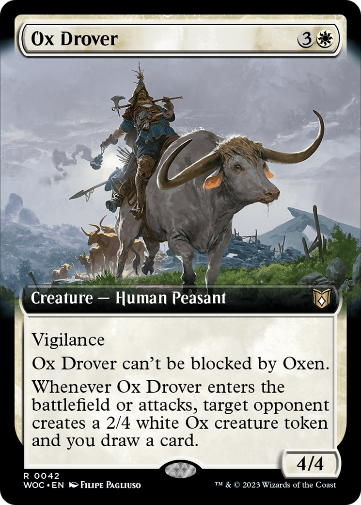 Ox Drover (Extended Art) [Wilds of Eldraine Commander] | Devastation Store