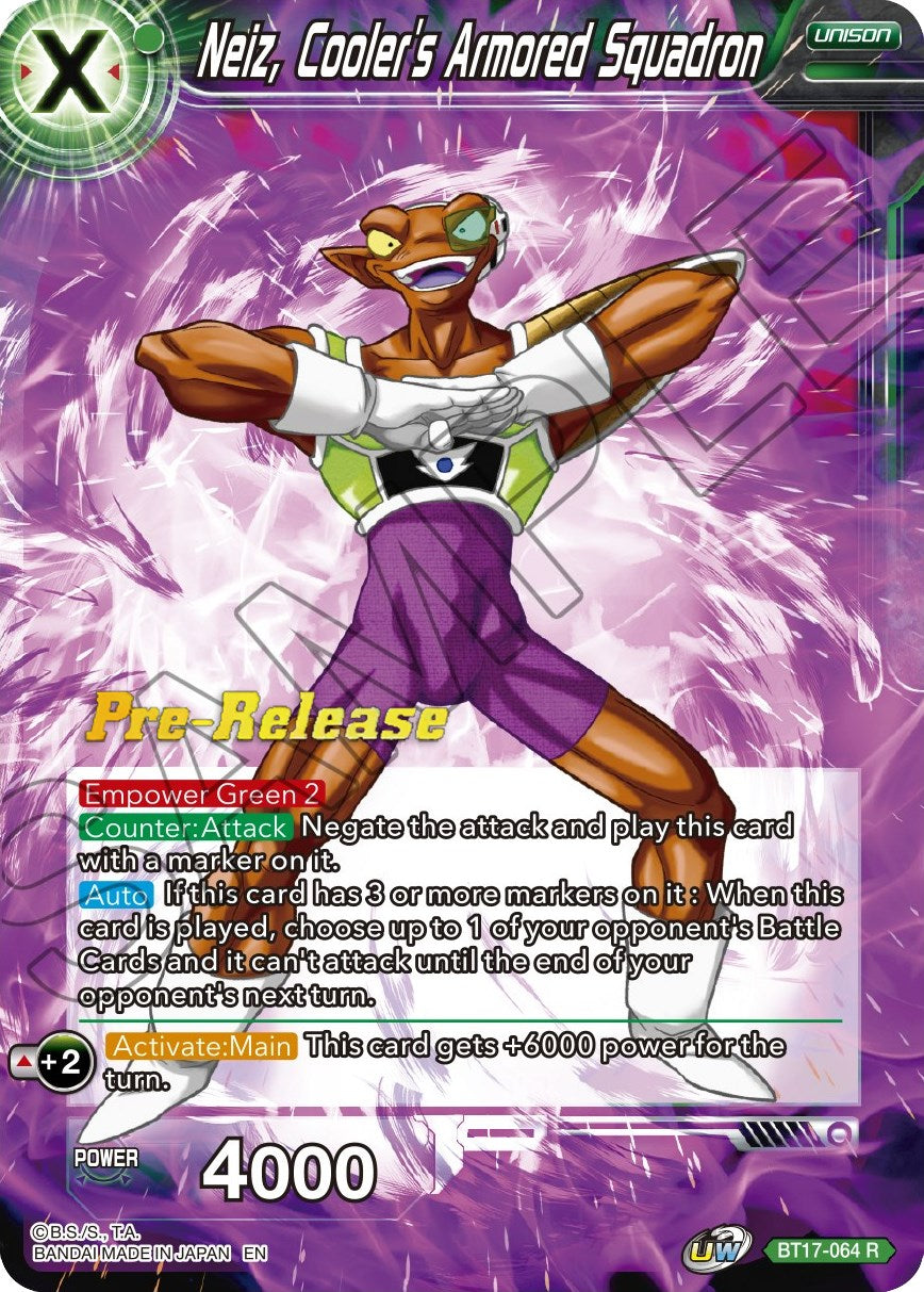 Neiz, Cooler's Armored Squadron (BT17-064) [Ultimate Squad Prerelease Promos] | Devastation Store