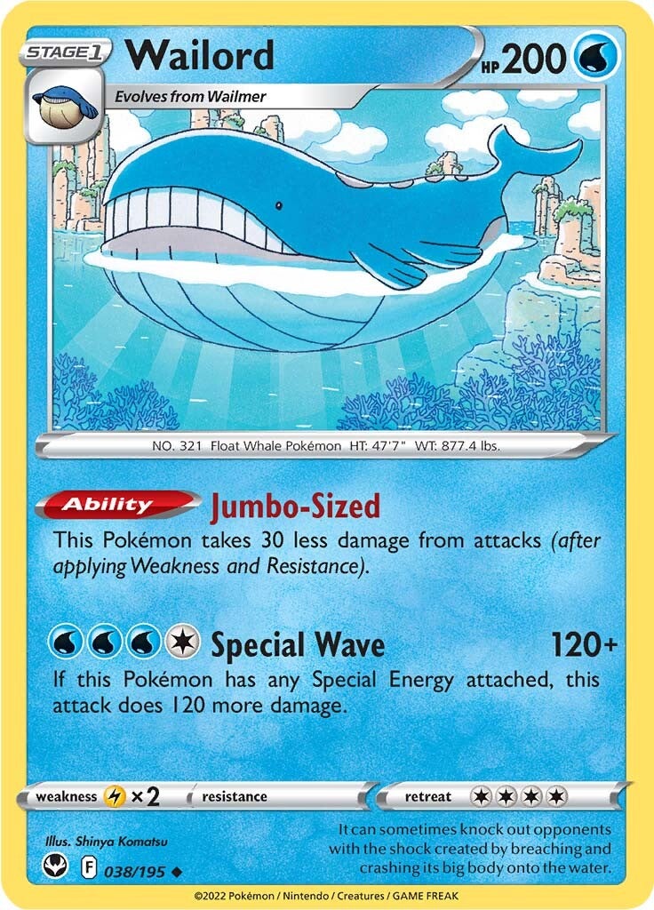 Wailord (038/195) [Sword & Shield: Silver Tempest] | Devastation Store