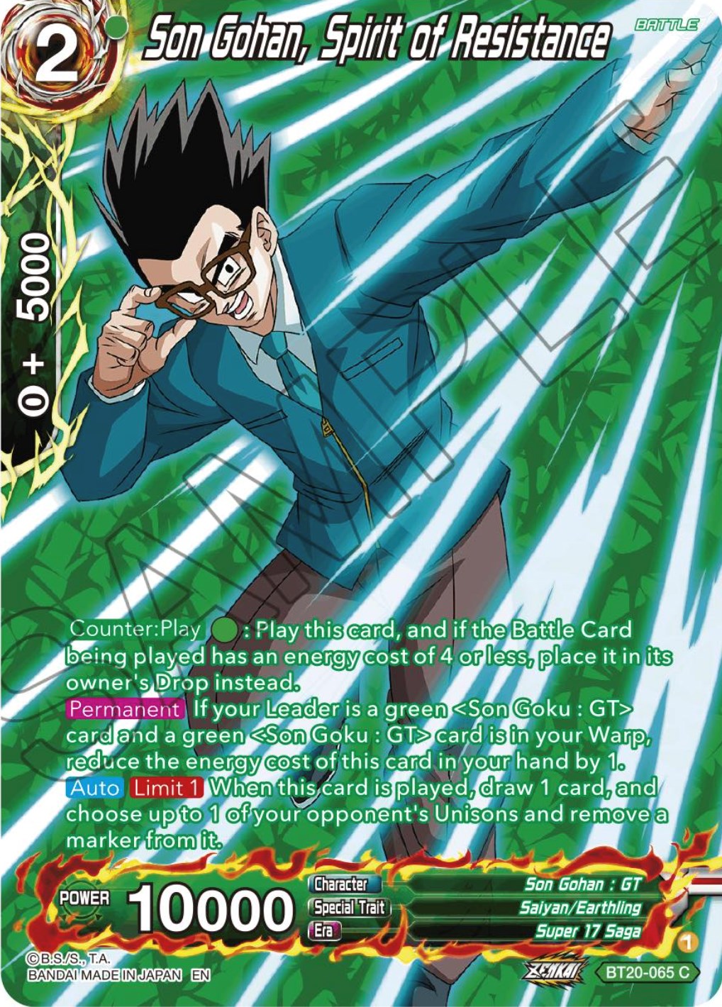 Son Gohan, Spirit of Resistance (Silver Foil) (BT20-065) [Power Absorbed] | Devastation Store