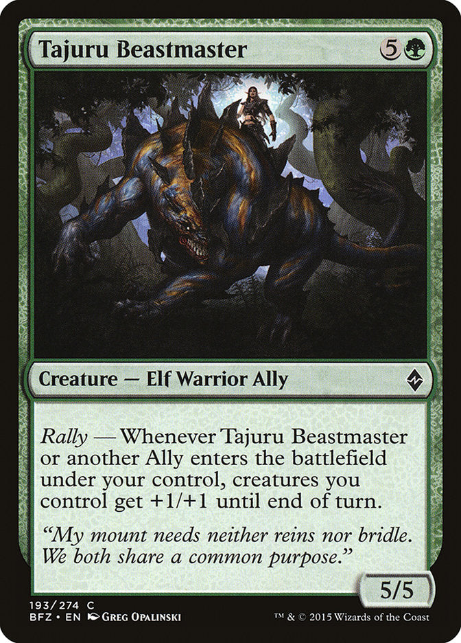Tajuru Beastmaster [Battle for Zendikar] - Devastation Store | Devastation Store