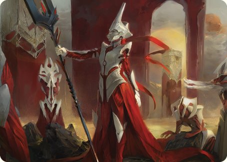 Porcelain Zealot Art Card [Phyrexia: All Will Be One Art Series] | Devastation Store