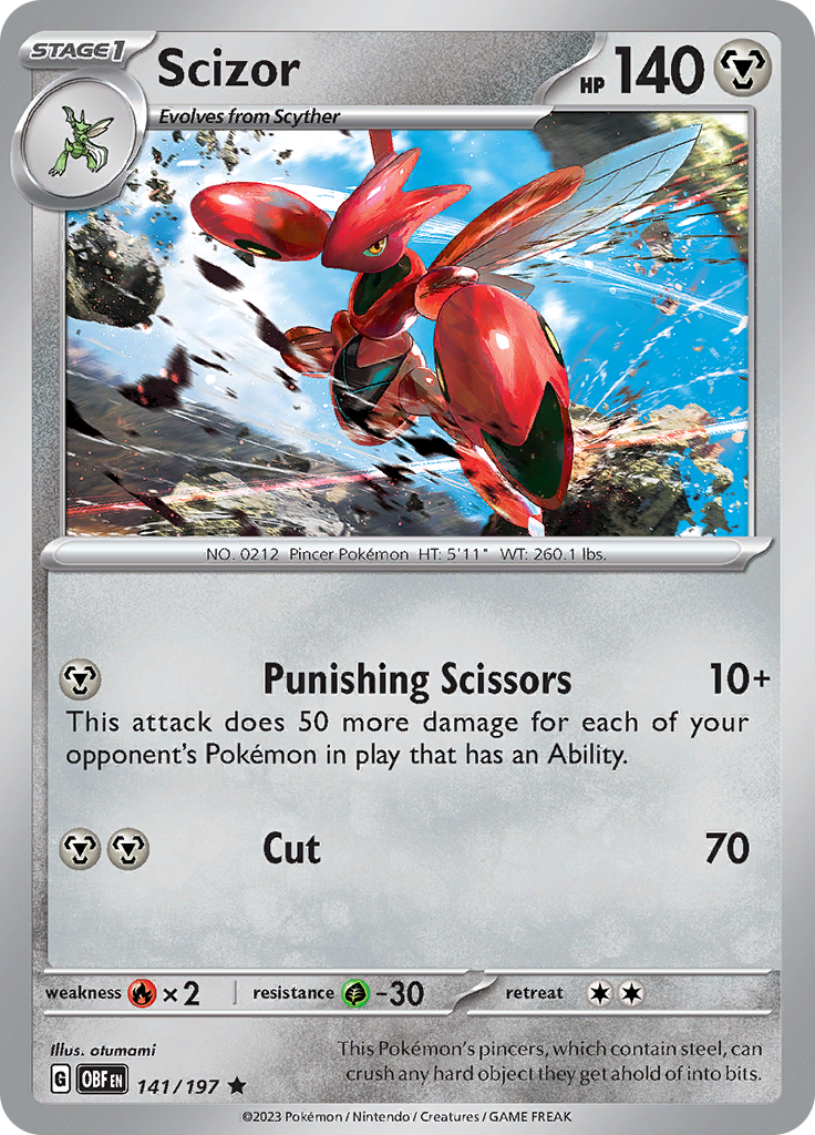 Scizor (141/197) [Scarlet & Violet: Obsidian Flames] | Devastation Store