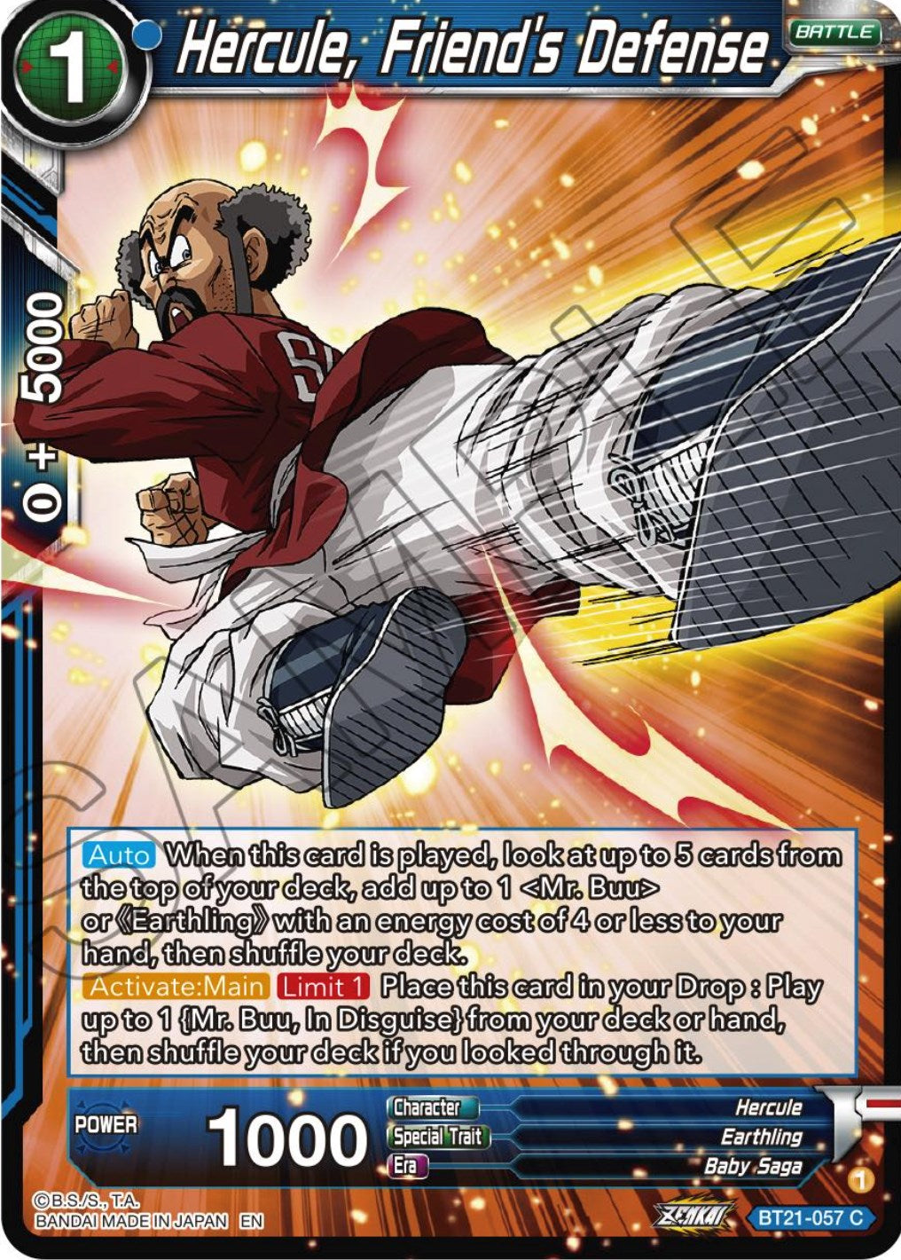 Hercule, Friend's Defense (BT21-057) [Wild Resurgence] | Devastation Store